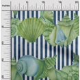 thumbnail image 2 of oneOone Velvet Green Fabric Sea Shells Ocean Sewing Material Print Fabric By The Yard 58 Inch Wide, 2 of 4
