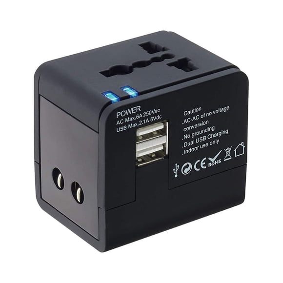 Universal Travel Adapter One International Wall Charger AC Plug Adaptor With 3A Smart Power For USA EU UK AUS