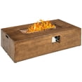 thumbnail image 1 of Gymax 48 x27-inch Outdoor Gas Fire Pit Table 50,000 BTU W/ Lava Rocks & Cover, 1 of 9