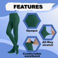 thumbnail image 4 of ORUYROP Women's Solid Colored Opaque Microfiber Footed Tights, 4 of 7