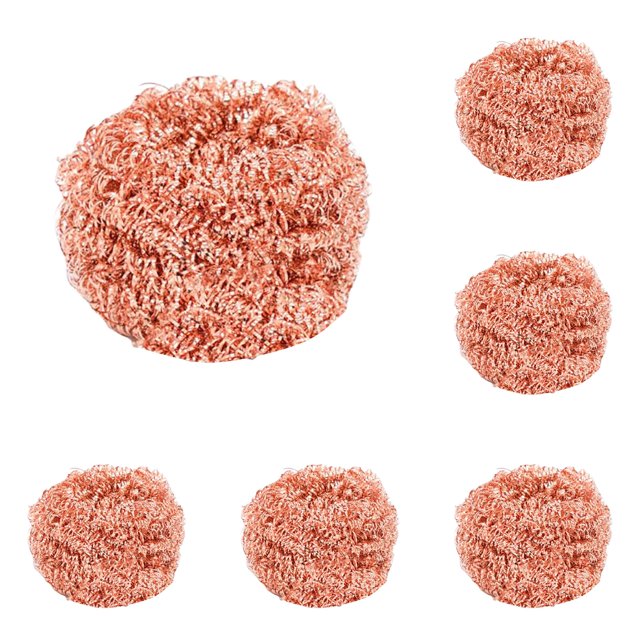 Copper Coated Scrubber Pad Used for Dishes, Pots, Pans, and Ovens Copper Wool Scrubber, Reusable Easy Scouring for Kitchen Cleaning Gently Removed Long Lasting