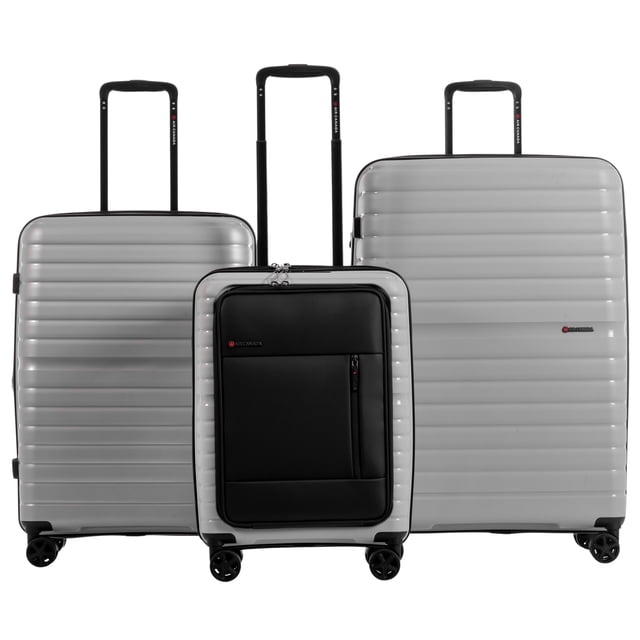 AIR CANADA Union – 3 Piece Hardside Luggage Set, Lightweight, Hardshell Suitcase Set with Spinner Wheels for Travel. 28 Inch & 24 Inch Large Suitcases & Carry On Luggage