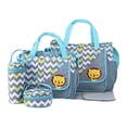 thumbnail image 1 of Diaper Bag Set with Bottle Bag Large Capacity Holdall Tote Bag Shoulder Backpack Gray, 1 of 7