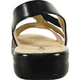 thumbnail image 4 of kozi Sandale Compensée Décontractée Confortable pour Femme, Mocassin à Enfiler OY3132 avec Bande Élastique et Bout Rond Ouvert, Noir, Taille 9, 4 of 8