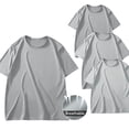 thumbnail image 2 of Besolor Lot de 3 T-Shirts à Manches Courtes pour Homme Grande Taille Été Col Rond T-Shirts Basiques Décontractés Respirants d'Entraînement Hauts de Gym, 2 of 7