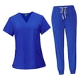 thumbnail image 2 of Female Scrub Set V Neckline Nurse Workwear for Beauty Center SPA Cosmetology L, 2 of 8
