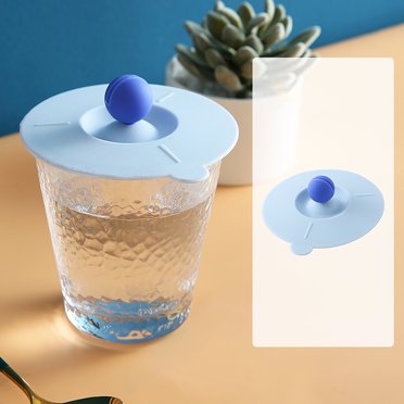 Oleegame 1 Pce Housse de Tasse Ronde en Silicone pour Bouteille en Verre, Accessoires Universels pour Gobelet d'Eau, Housse de Tasse Antipoussière