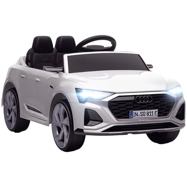 Qaba Voiture Électrique 12V sous Licence Audi Q8 avec Télécommande pour Enfants, Jouet à Chevaucher pour Tout-Petits, Cadeau, Blanc