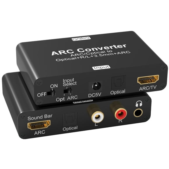 HDMI Audio Extractor, 192KHz ARC Audio Extractor Digital to Analog Audio Converter DAC Converter, HDMI ARC SPDIF/Optical to HDMI ARC, SPDIF/Optical, L/R or 3.5 mm Jack Stereo for TV