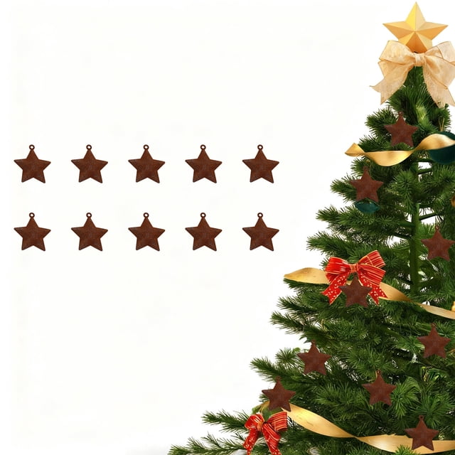 PEONAVET Wrought Iron Bell Pendant 10pcs Christmas Decoration Pendant