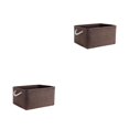 thumbnail image 2 of relayinert Contenant de Rangement pour l'Organisation et Poignée en Corde Robuste Boîte de Rangement Pliable Brun 31*21*13 2Ensemble, 2 of 6
