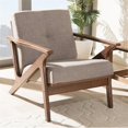 thumbnail image 2 of Bowery Hill Tufted Accent Arm Chair in Gray and Walnut Brown, 2 of 7