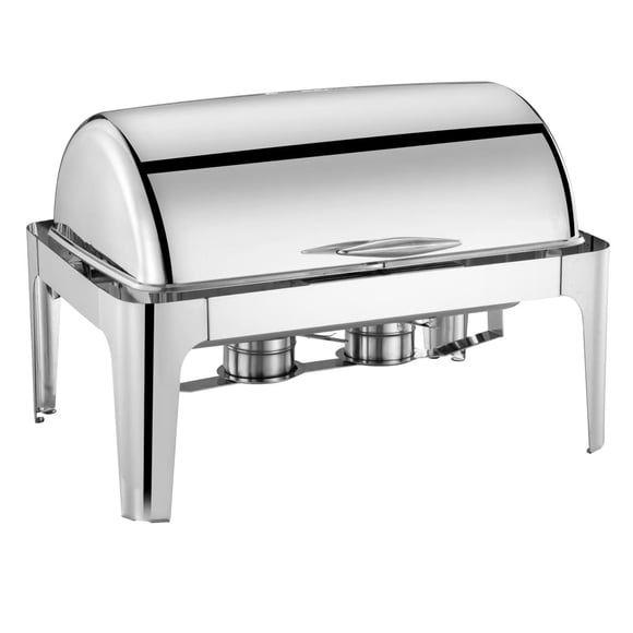 Ensemble de Plats à Rouler pour Buffet – Réchaud à Aliments en Acier Inoxydable de 9 Qt avec Couvercle à Visière, Alcool Jetable – Batterie de Cuisine Vapeur Professionnelle pour Cuisine – Comprend Poêle à Aliments 1*1/1