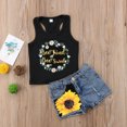 thumbnail image 4 of ZAXARRA Baby Girls Sleeveless Vest + Denim Shorts Clothes 2Pcs Outfits Set, 4 of 6