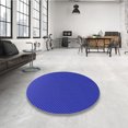 thumbnail image 4 of Ahgly Tapis d'Intérieur Lavable en Machine Carré Bleu Vif, 3 Pieds Carré, 4 of 7