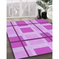 thumbnail image 3 of Ahgly Tapis Rond Lavable en Machine Intérieur Transitionnel Pastel Violet Rose, 5 Pieds Rond, 3 of 7