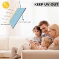thumbnail image 3 of Window Film Privacy Reflective Mirror Film Removable Heat Insulation Stick, Gray, 50CM x 200CM, 3 of 7