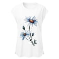 thumbnail image 4 of SHOPESSA Vêtements Grande Taille pour Femmes Mode T-Shirts Amples à Imprimé pour Femmes Col Rond Décontracté Manches Courtes Hauts Décontractés, 4 of 5