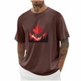 thumbnail image 1 of Pisexur T-shirts pour Hommes, Imprimé Col Rond Mode Décontractée Manches Courtes Blouses Marron, L Chemises de Golf Hommes & Chemises Hommes, 1 of 6