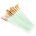 thumbnail image 1 of Painting Brush, Watercolor Brush, 12PCs Nylon Brush Set Calligraph Acrylic 12PCs Matt Blue Rods,12PCs Matt Pink Rods,12PCs  Matt Green Rods, 1 of 8