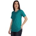 thumbnail image 4 of Inkmeso Womens Basic Crewneck Tshirt Short Sleeve Regular Fit Long Tee Workout Top, 4 of 8