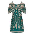 thumbnail image 5 of Fshaion Robe d'Été pour Femmes 2024 Grande Taille Imprimé Manches Courtes Épaules Dénudées Col Rond Robe Liquidation à Moins de 10!, 5 of 5