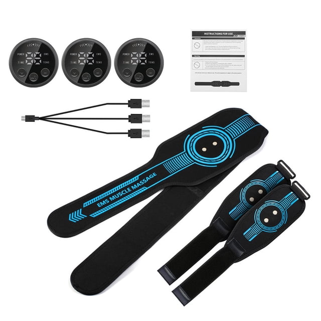 Newest EMS Abdominal & Arm Toning Kit with Touch Screen Control - Fitness Tracker, Fat Burner & Massage Tool for Waist/Arm Sculpting, Lazy-Friendly Workout Equipment, Versatile for