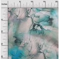 thumbnail image 2 of oneOone Viscose Chiffon Aqua Blue Fabric Abstract Floral Sewing Craft Projects Fabric Prints By Yard 42 Inch Wide, 2 of 4