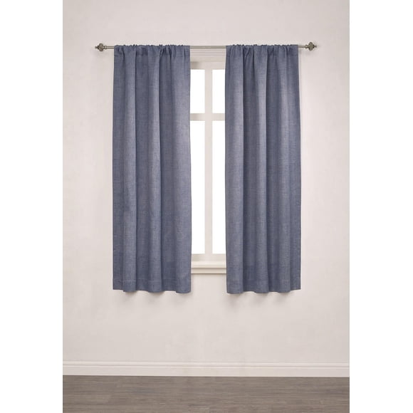 Paire de panneaux de fenêtre occultants en chambray de 63 po Mainstays