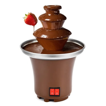 Three Layer Household Chocolate Fountain, Chocolate Melt Fondue, Chocolate Lava Machine for Melting Chocolate,, Chocolate Tower US 110V