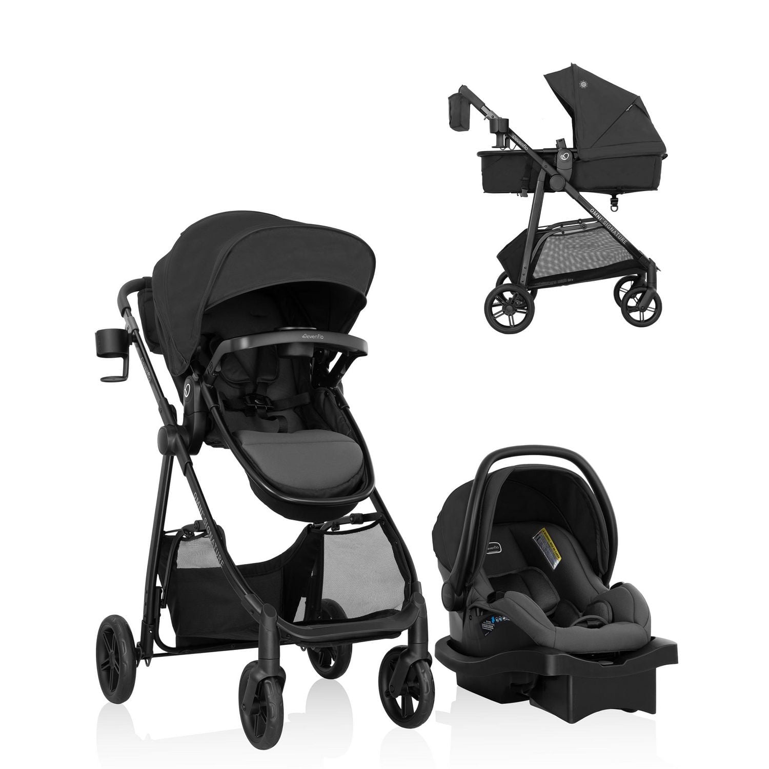 Système de voyage Evenflo Omni Signature avec siège d'auto pour nourrisson LiteMax (3-55 lb)