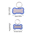 thumbnail image 2 of Fokuz Stainless Steel Engraved Glitter Bone Shape ID Double Custom Text Lightweight Cat Name, 2 of 4