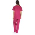 thumbnail image 3 of Greswe Ensemble de Sarrau Médical pour Femmes à Col en V avec Pantalon Cargo, Multiples Poches, 3 of 3