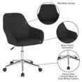 thumbnail image 2 of Cortana Home and Office Mid-Back Chair in Black Fabric, 2 of 9