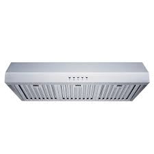 Vissani 30-inch 500CFM Convertible Under Cabinet Range Hood with 3-Speed Setting in Stainless Steel
