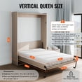thumbnail image 3 of VEVOR Trousse de Lit Escamotable Format Double Vertical de Luxe Bricolage Quincaillerie de Lit Mural Pliant, 3 of 9