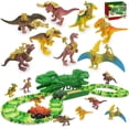 thumbnail image 2 of 163 Pcs Dinosaur Race Track Car Toy Set 149 Pcs Flexible Train Tracks with 8 Dinosaurs Create a Dinosaur World Road Race Car Track Racing Toy for 3 4 5 6 Year Old, 2 of 9