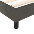 thumbnail image 5 of vidaXL Cadre de Lit Gris Foncé 100x203 cm Grand Lit Simple Velours, 5 of 5