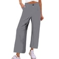 thumbnail image 2 of Gifts for Mom LSLJS Women Loose Casual Comfortable Solid Color Straight Leg Wide Leg Pants Womens Work Pants, 2 of 9