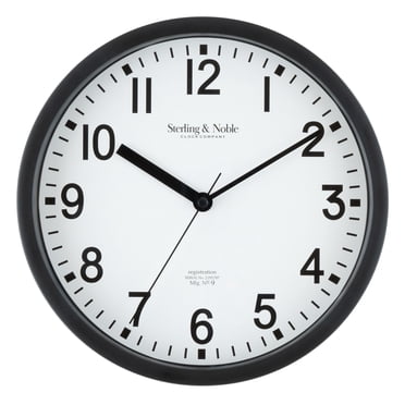 HOMETRENDS Basic Indoor 8.8-inch Black Analog Round Wall Clock