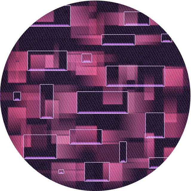 Ahgly Company Tapis Rond Lavable en Machine Intérieur Transitionnel Lys Violet, 8 Pieds Rond