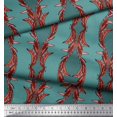thumbnail image 3 of Soimoi Moss Georgette Fabric Stripe & Ogee Damask Decor Fabric Printed Yard 42 Inch Wide, 3 of 3