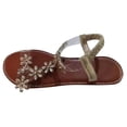 thumbnail image 2 of Styesk Womens Sandals Women's Summer New Large Size Rhinestone Flat Transparent One-line Strap Sandals, 2 of 9