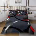 thumbnail image 1 of Erosebridal Abstract Ombre Coverlet Set Queen, Geometric Stripe Bedding Set, Adults, 3 Pieces, 1 of 5
