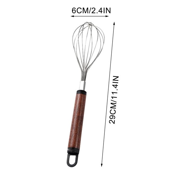 fheaev Kitchen Gadgets Wooden Handle Household Whisk Manual Eye Diggers 304 Paring Knife Scraping Knife Stainless Steel