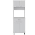 thumbnail image 4 of TUHOME Della Kitchen Pantry Engineered Wood Pantries in White, 4 of 6