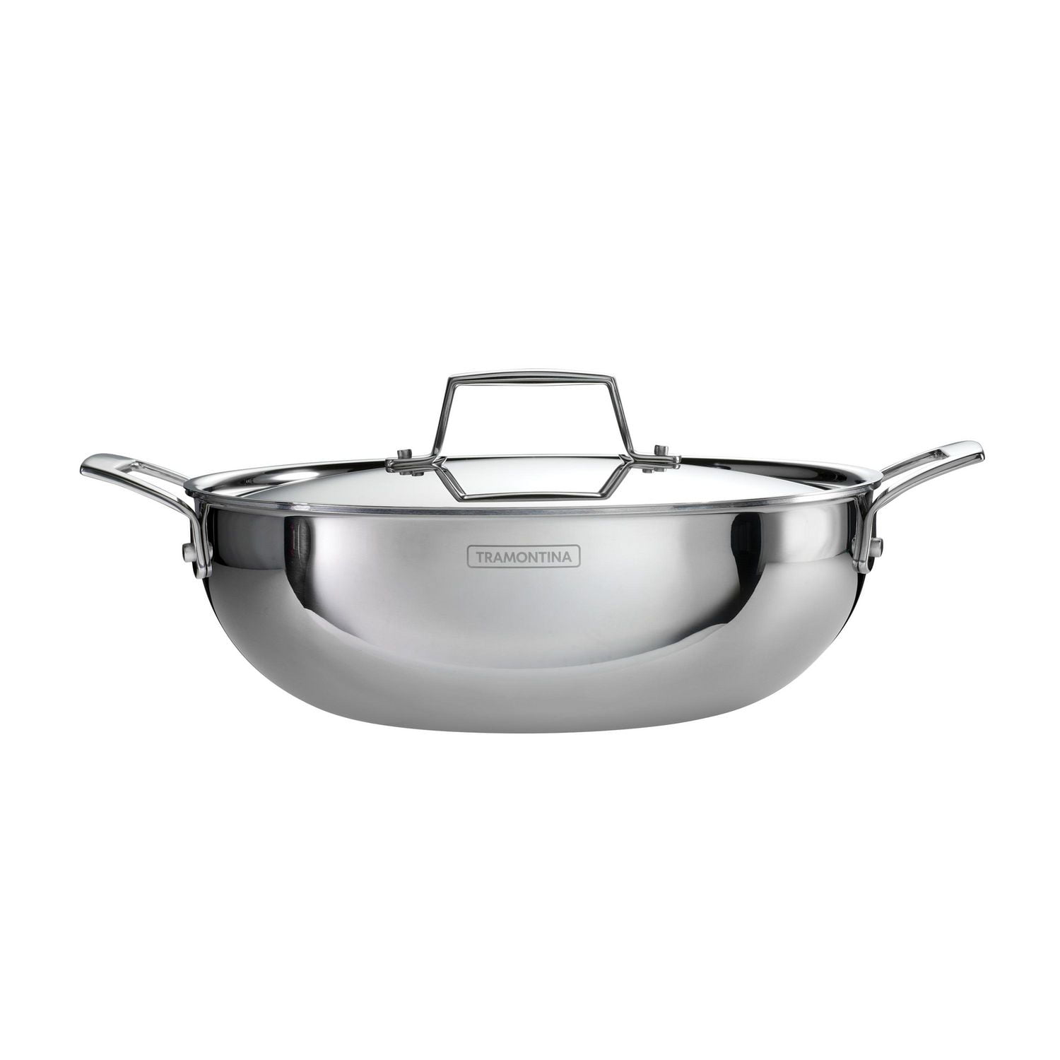 Tramontina Utsava Tri-Ply Clad Stainless Steel Covered Kadai