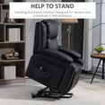 thumbnail image 4 of HOMCOM Lift Chair, PU Leather Recliner Chair with Side Pockets, Black, 4 of 10