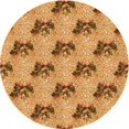 thumbnail image 1 of Ahgly Company Tapis d'Intérieur Ronds Transitionnels Orange Lavables à la Machine, 7 Pieds Rond, 1 of 7