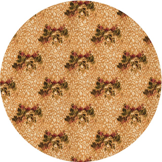 Ahgly Company Tapis d'Intérieur Ronds Transitionnels Orange Lavables à la Machine, 7 Pieds Rond